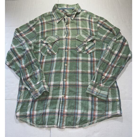 True Grit Other - Men True Grit Flannel Size M Green Colorful Button Up Long Sleeve